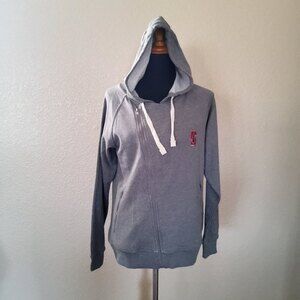 Stanford University Hoodie Full Zip Sweatshirt M Grey New